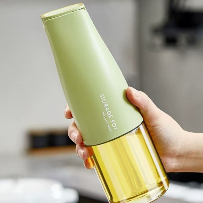 Sticla de Ulei Automata, , Sticla pentru Lichide de Bucatarie, 23.7 x 7.25 cm, Volum 550 ml, Verde [3]