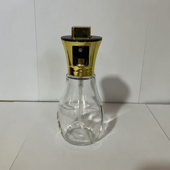 Sticla de ulei cu Pulverizator, , Sticla pentru Lichide de Bucatarie, Otet, Sos, 16.7 x 5.2 cm, Volum 200 ml, Gold [5]
