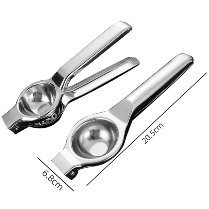 Storcator de Citrice Manual, , Storcator de Fructe Moi, Rezistent, Usor de Folosit si Depozitat, Durabil, Calitativ, 20.5 x 7cm, Inox, Argintiu [6]
