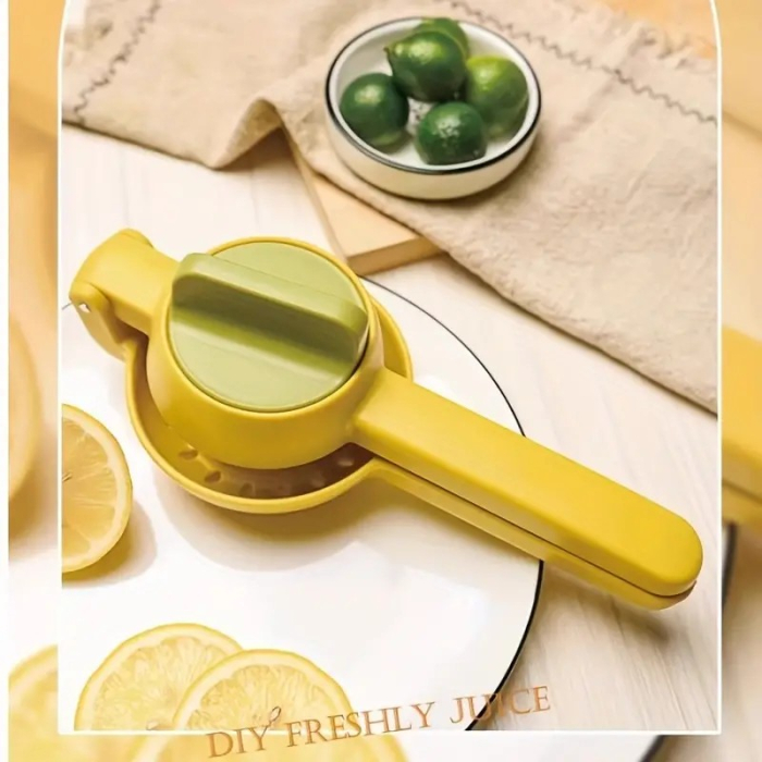 Storcator manual citrice, , pentru lamai, portocale, cu actiune dubla, usor de utilizat, material ABS rezistent, 8x10x22 cm, Galben [3]