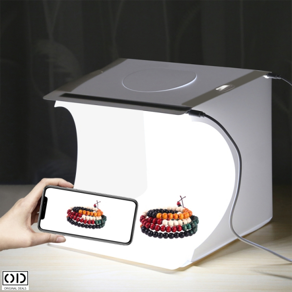 Cub Mini Studio Foto cu 2 Benzi LED si 6 Fundaluri Colorate pentru Fotografii Profesionale de Produs [7]