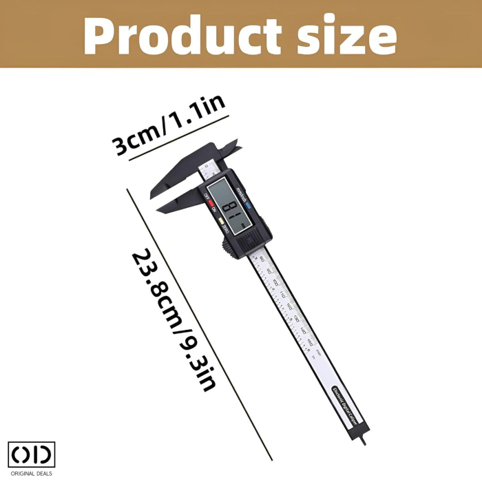 Subler Electronic Digital 0-150 mm, LCD, CM/IN, PVC, Negru – ORIGINAL DEALS [13]