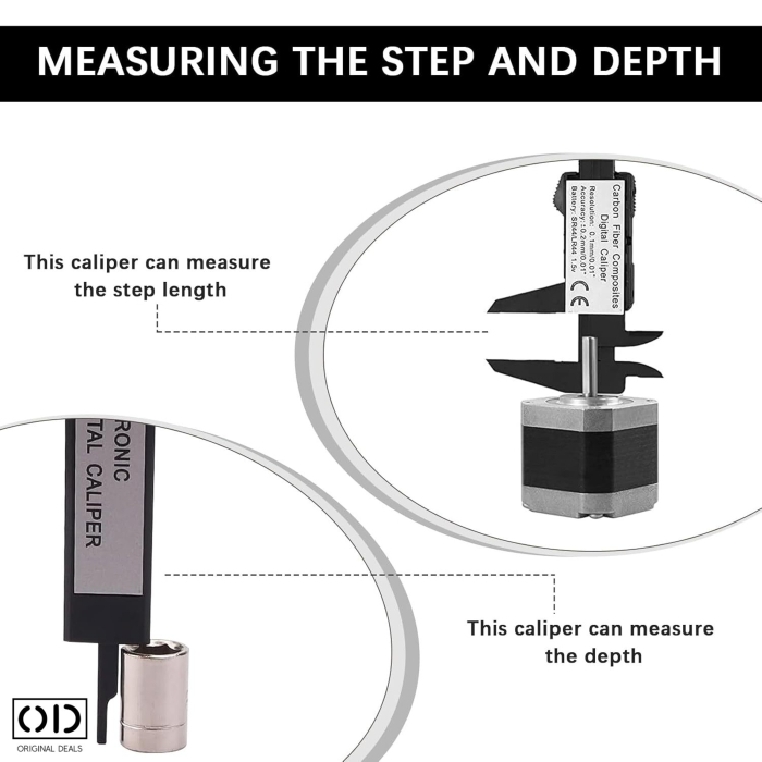 Subler Electronic Digital 0-150 mm, LCD, CM/IN, PVC, Negru – ORIGINAL DEALS [8]