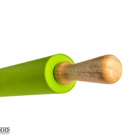 Sucitor din Silicon cu Ax Rotativ si Manere din Lemn de Bambus, pentru Modelat Aluatul, Calitate si Design Premium, 10cm [10]