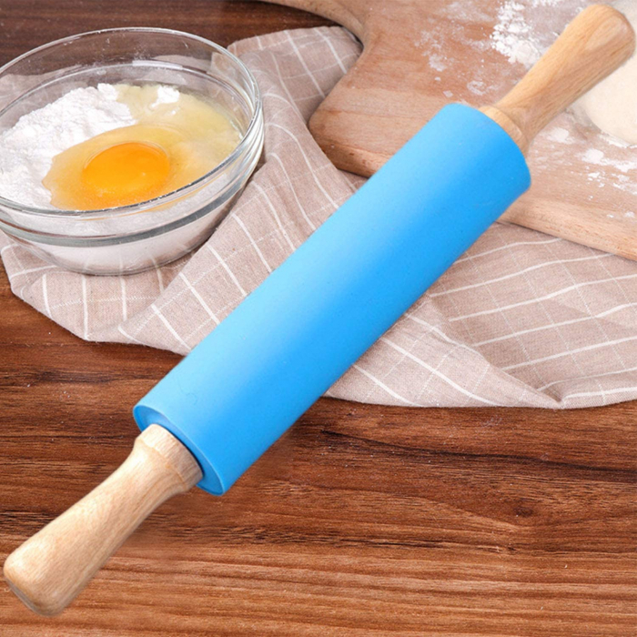Sucitor din SIlicon cu Rotire prin Ax Metalic, pentru Modelat Aluatul pentru Prajituri, Calitate si Design Premium, 30cm [5]