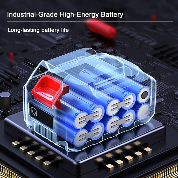 Suflanta de Aer Multifunctionala Portabila, , Incarcare Auto, pentru Gratar, Masina, Indepartare Frunze si Praf, 1500 mAh, Viteta de Rotatie 25000 RPM, 2 Baterii de Li si Incarcator, Rosu [6]