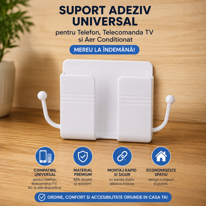 Suport Adeziv pentru Telefon sau Telecomanda Televizor si Aer Conditionat, [5]