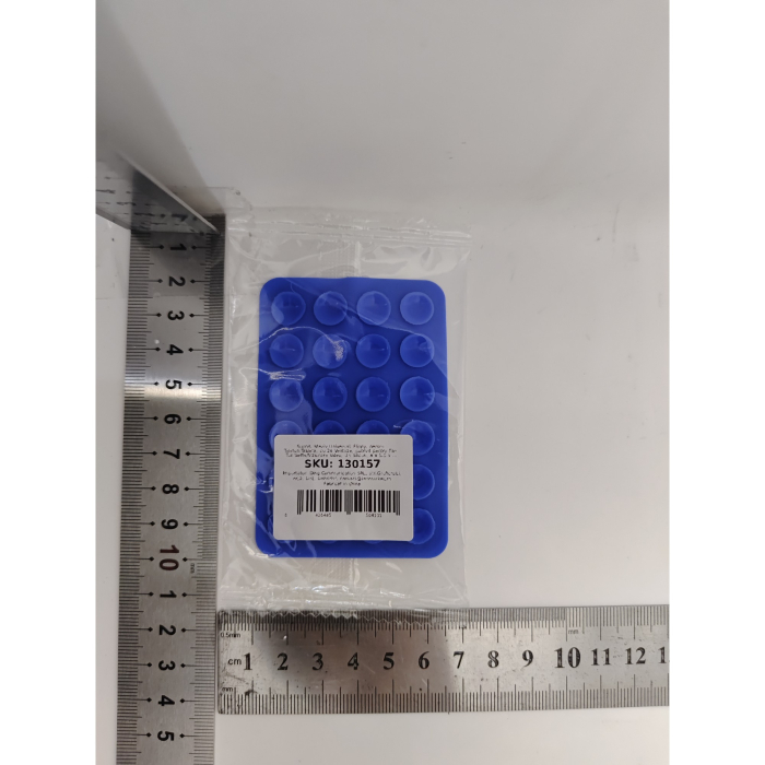 Suport Adeziv Universal, , pentru Telefon/Tableta, cu 24 Ventuze, potrivit pentru Tik-Tok/Selfie/Vizionare Video, din Silicon, 8 x 5.5 x 1 cm, Albastru [6]