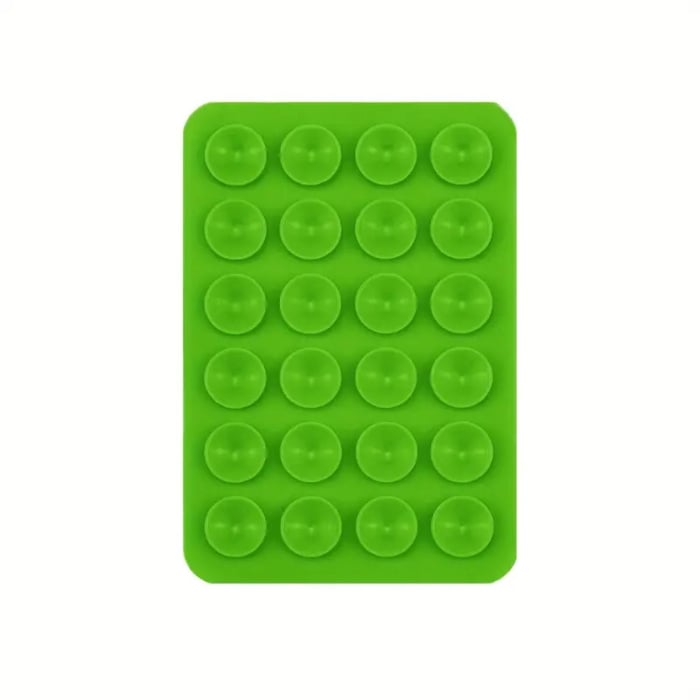 Suport Adeziv Universal, , pentru Telefon/Tableta, cu 24 Ventuze, potrivit pentru Tik-Tok/Selfie/Vizionare Video, din Silicon, 8 x 5.5 x 1 cm, Verde [3]