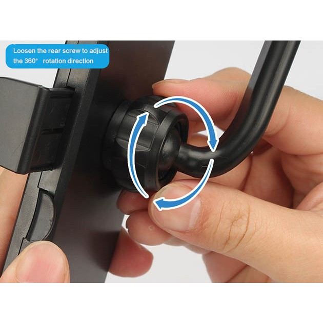 Suport auto cu atasare la oglinda retrovizoare, rotativ 360 de grade și retractabil, multifuncțional, compatibil cu toate telefoanele mobile, Finisaj Carbon, Negru [6]