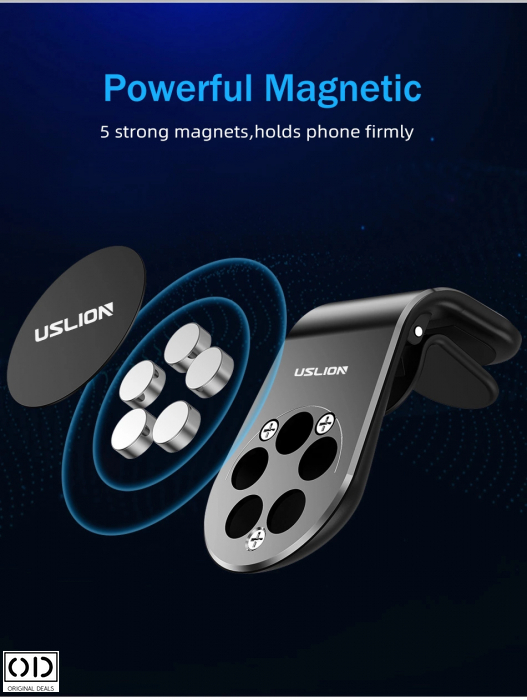 Suport Auto Magnetic Premium pentru Telefon, Tableta sau GPS - Grila Ventilatie [11]