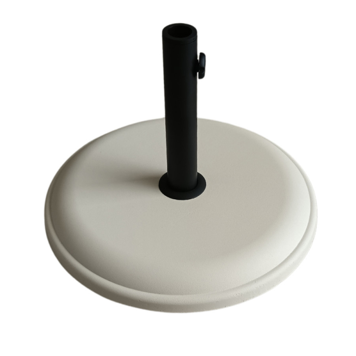 Suport baza pentru umbrele de gradina, din beton, 45 cm diametru, 16kg, alb [1]