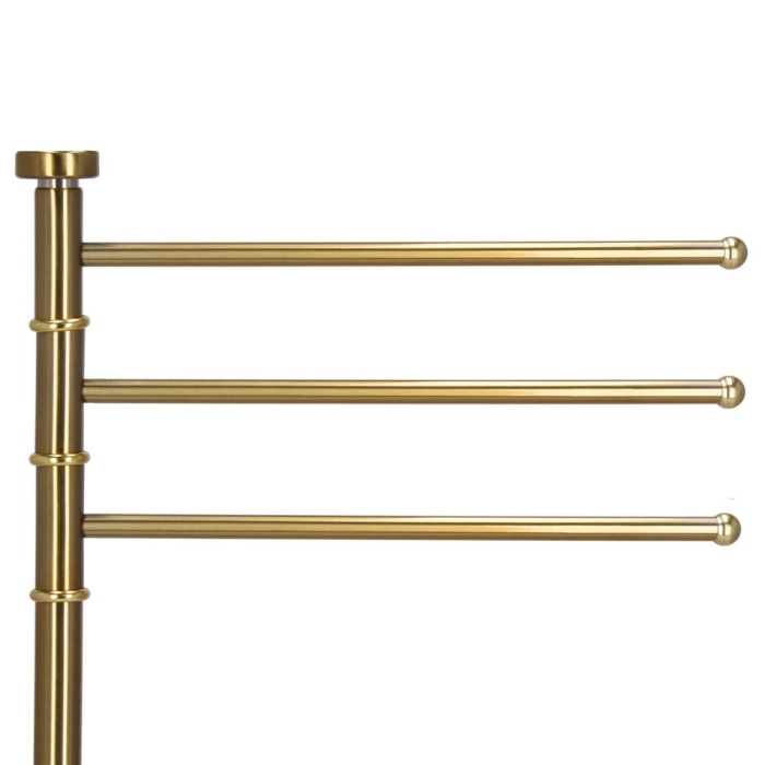 Suport cuier pentru prosoape cu 3 brate, inaltime 86cm, auriu lucios [9]