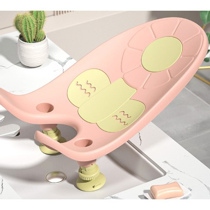 Suport de Baie Bebelusi, , 0-12 luni, Montare pe Chiuveta/Lavoar/Cada, Ventuze Antiderapante cu Intaltime Reglabila, 50 x 24 x 12.5 cm, Roz [2]