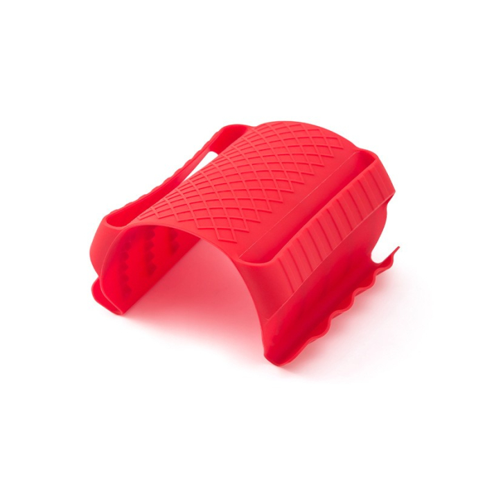 Suport de Silicon Multifunctional de Mana, , pentru Cuptor, Alimente Fierbinti, Carne, Izolare Termica, Anti-alunecare, 18x12x1.5 cm, Rosu [5]