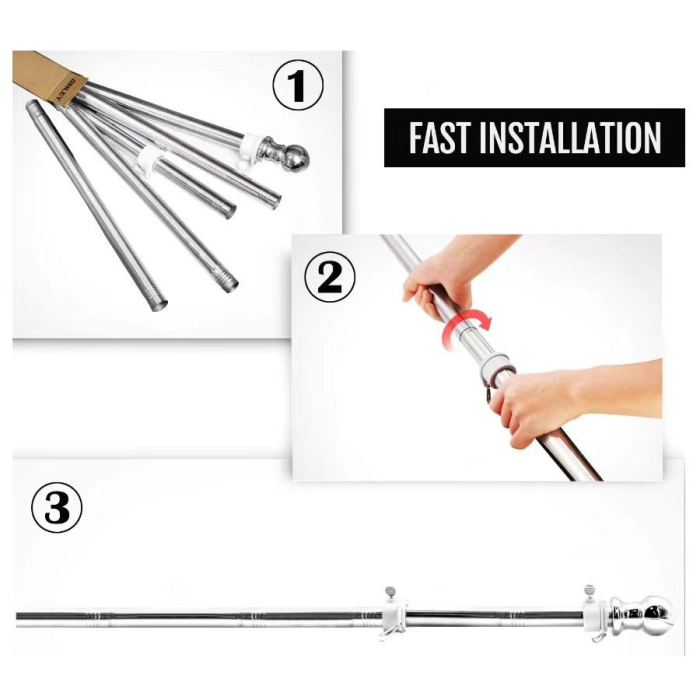 Suport de Steag, , 180 cm, Argintiu [3]