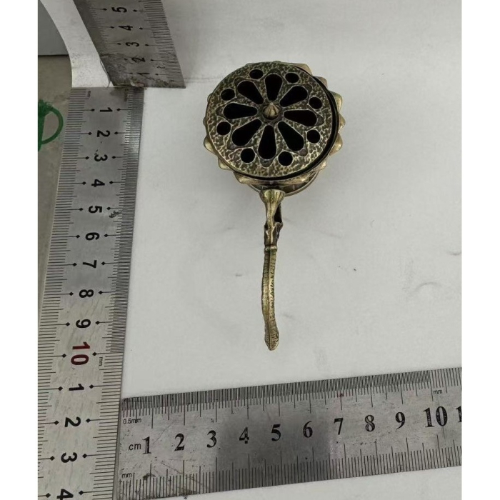 Suport de Tamaiat, , din Aliaj de Zinc, Model Lotus, Ignifug, 9.7 x 4.8 x 4.7 cm, Bronz [7]