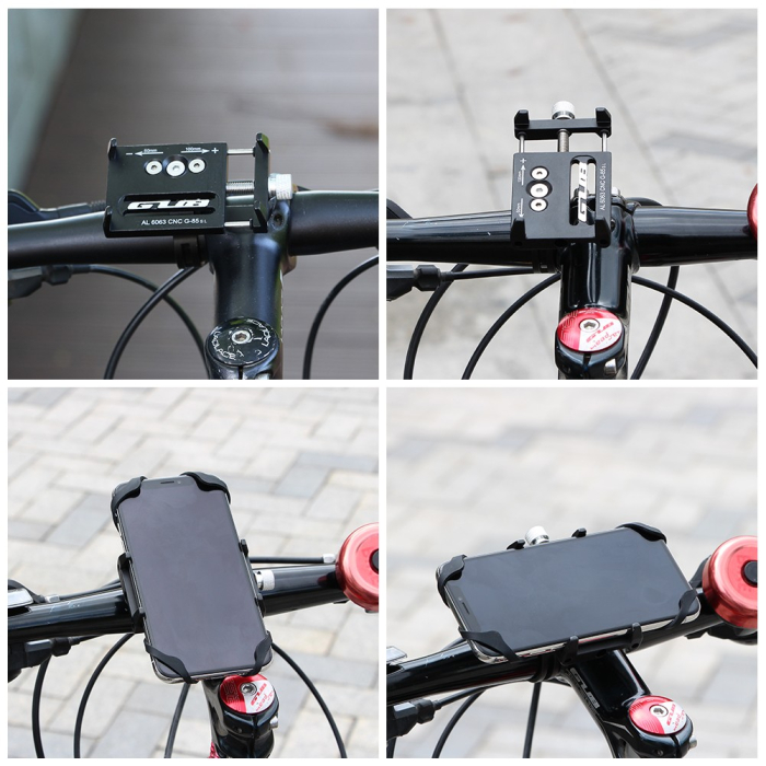 Suport de telefon pentru bicicleta/motocicleta/scuter/trotineta, GUB G-85SL Negru [4]