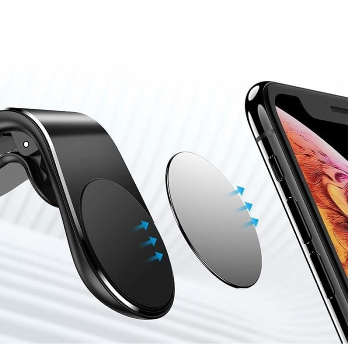 Suport de Telefon, , pentru Ventilatie, din ABS si Magnet, 3.8 x 3.7 x 6.2 cm, Universala, Argintiu [5]