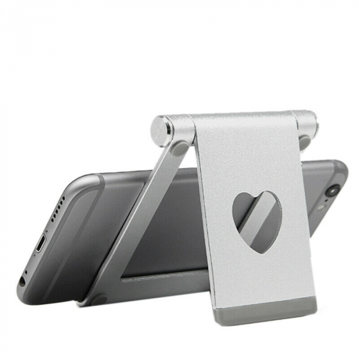 Suport din Aluminiu pentru Smartphone sau Tableta, Pliabil, Reglabil si Portabil [4]