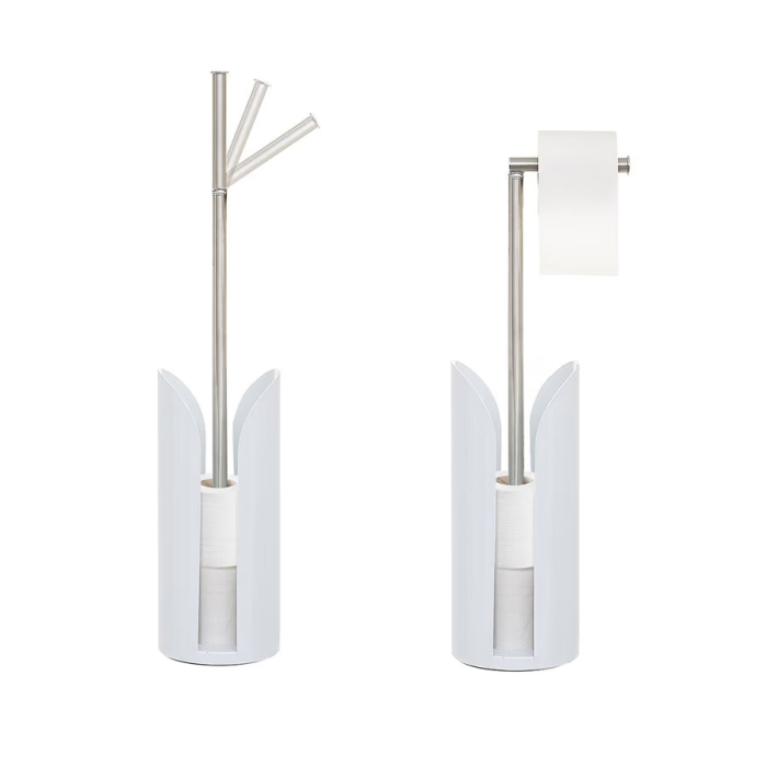 Suport hartie igienica 5Five Colors, otel, 15x60 cm, alb [5]