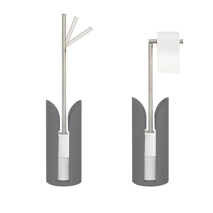 Suport hartie igienica 5Five Colors, otel, 15x60 cm, gri [2]