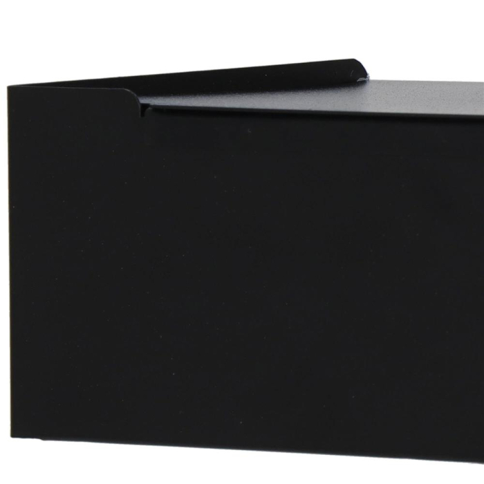 Suport hartie igienica din otel cu sertar depozitare, sistem montare inclus, 22cm, negru bej [14]