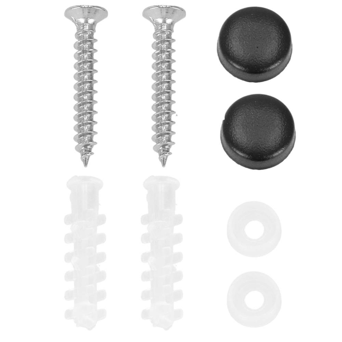 Suport hartie igienica din otel, prindere fara gaurire, 33.5cm, negru [24]