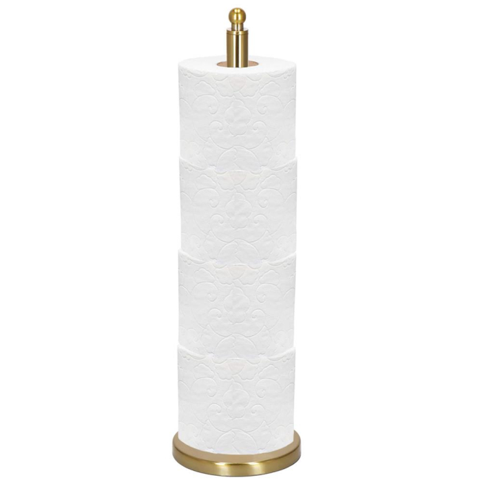 Suport hartie igienica tip tija, 52cm, auriu lucios [1]
