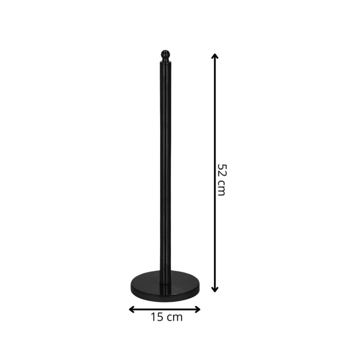 Suport hartie igienica tip tija, 52cm, negru mat [10]