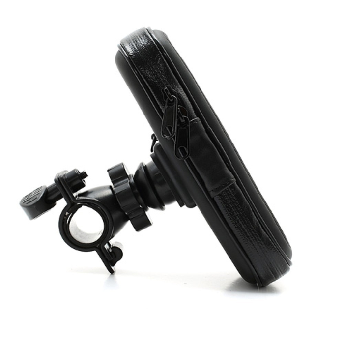 Suport husa telefon mobil pentru bicicleta si motocicleta, rezistent apa si socuri, touchscreen, 360 rotativ, negru, 4.8 - 5.4 inch [3]