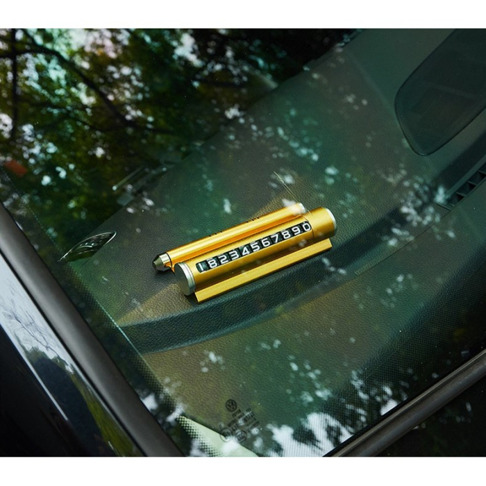 Suport numar de telefon cu odorizant pentru parcare Galben [3]