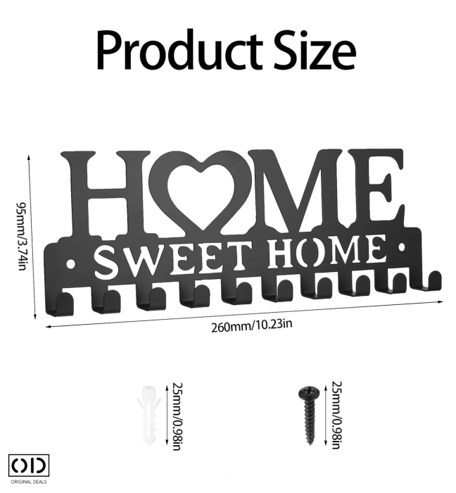 Suport Chei cu 10 Agatatoare “Home Sweet Home” – ORIGINAL DEALS [6]