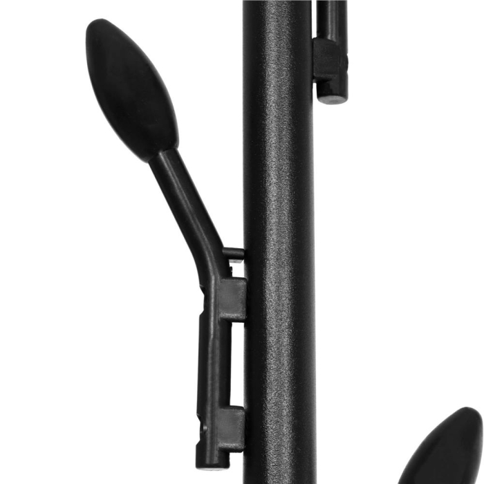 Suport pentru haine cu cadru metalic, cu sina de agatat si carlige cuier, 40x110x146cm, negru [5]