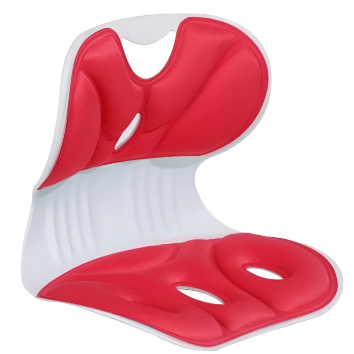 Suport pentru Scaun, , pentru Corectarea Posturii, Portabil, Ergonomic, Ameliorare Durere, Respirabil, 32x29x28 cm, Marime S, Rosu [2]