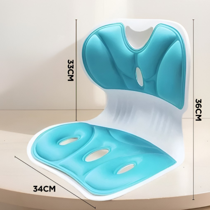 Suport pentru Scaun, , pentru Corectarea Posturii, Portabil, Ergonomic, Ameliorare Durere, Respirabil, 36x34x33 cm, Marime L, Verde [2]