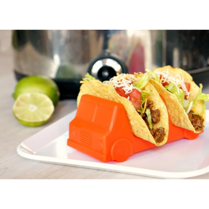Suport pentru Taco, , Model Autobuz, 14 x 7.5 x 6.5 cm, din PP, Portocaliu [4]