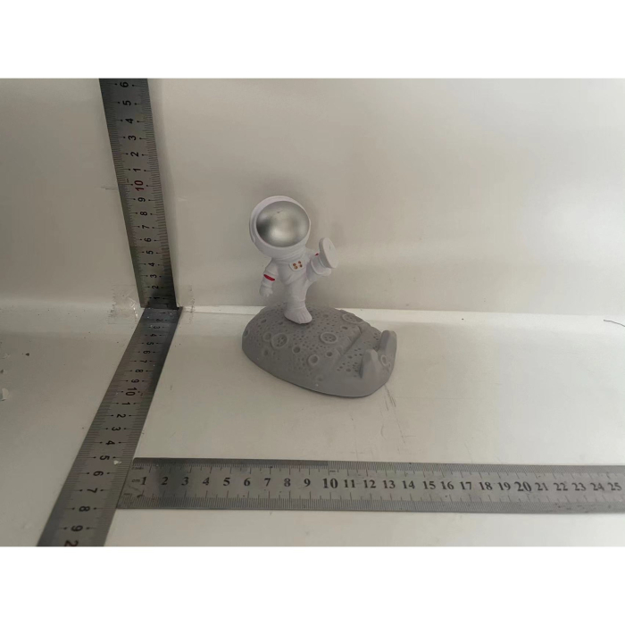 Suport pentru Telefon, , Suport de Birou pentru Telefon, Suport Telefon pentru Copii, Model Astronaut, Model 1, 9 x 10 x 6.5 cm, Plastic, Alb [7]
