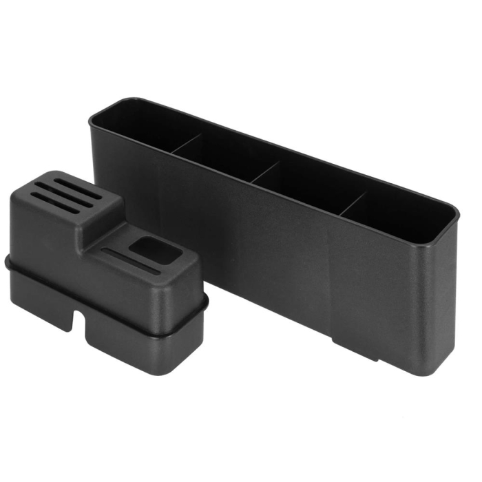 Suport vase 2 niveluri cu tava scurgere si suport tacamuri, 42x30x31,5 cm, negru [7]