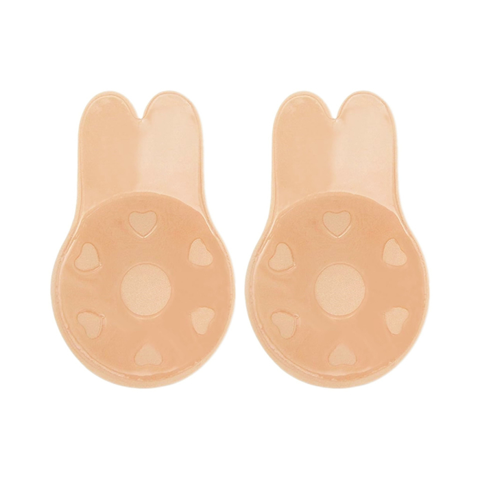 Sutien Invizibil cu Silicon Autoadeziv, , Efect de Push-Up, Fara Bretele, Reutilizabil, Liftup, Marime Universala, 10.5 cm, Bej [3]