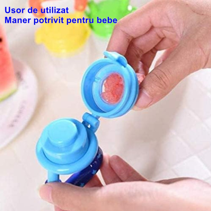 Suzeta pentru diversificarea alimentatiei/dentitie , potrivit pentru fructe si piure proaspat, Albastru, fara BPA [2]