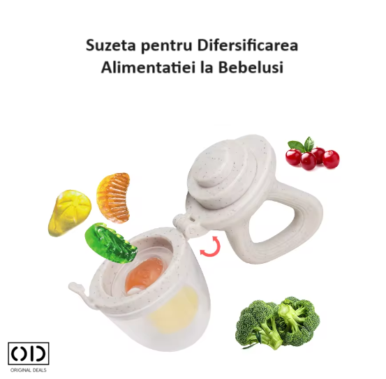 Suzeta pentru fruste si legume Suzeta bebelusi Tetina pentru suzeta Suzeta Difersificare Alimente difersificare bebelusi Suzeta pentru difersificare cu fructe si legume Alimente diversificare [3]