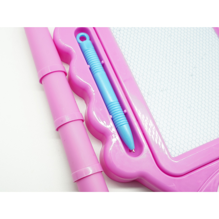 Tabla Magnetica pentru desen , Pix, forma dreptunghi, dimensiuni 23x17 cm, Dezvolta Creativitatea, cu picioare suport, Roz [3]