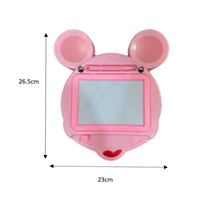 Tabla Magnetica pentru desen , Pix, forma Soricel, dimensiuni 23x26.5 cm, Dezvolta Creativitatea, Roz [4]