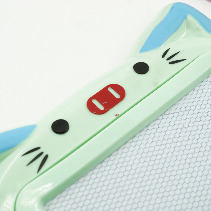 Tablita Magnetica de Scris si Desenat, , Model Pisica, cu Creion, Dimensiuni 23.2x18.5 cm, Suprafata Desen 14.6x10.4 cm, Dezvolta Imaginatia si Creativitatea, Incurajeaza Exersarea Scrisului, Verde [3]