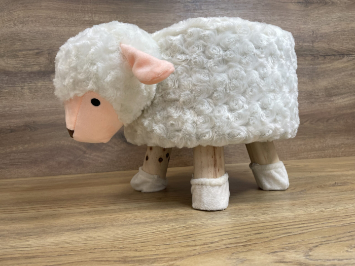 Taburet pentru copii, 28x25cm, maxim 50kg, model oaie [13]
