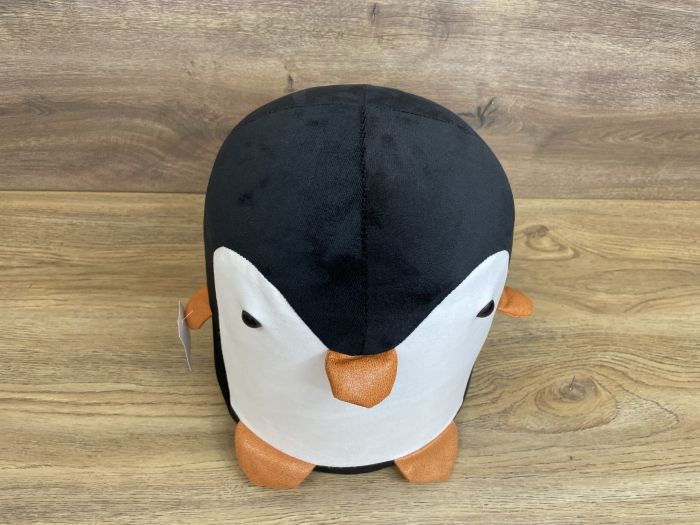 Taburet pentru copii, 28x25cm, maxim 50kg, model pinguin negru [3]