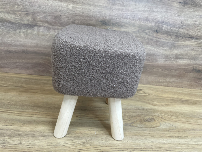 Taburet pentru copii, patrat, 26x26x34cm, maxim 50kg, maro [7]