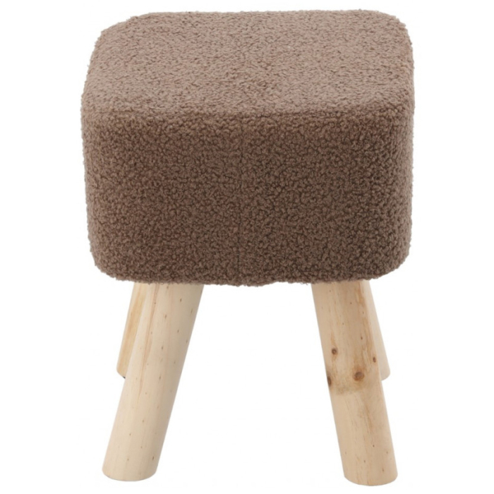 Taburet pentru copii, patrat, 26x26x34cm, maxim 50kg, maro [1]