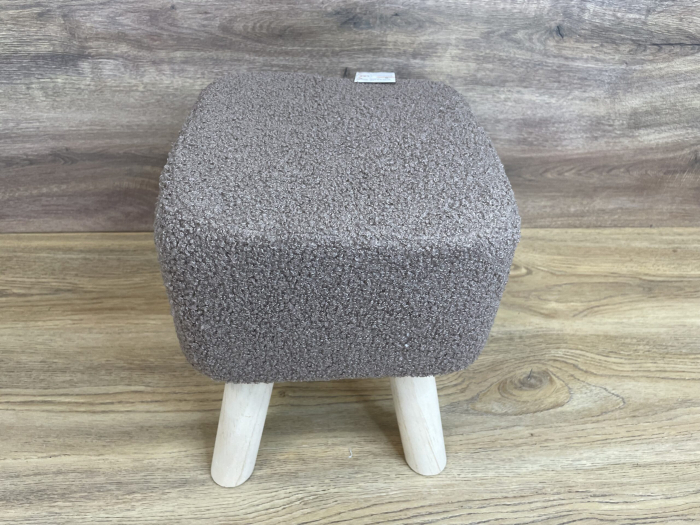 Taburet pentru copii, patrat, 26x26x34cm, maxim 50kg, maro [3]